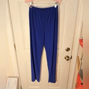 Vintage Antthony Size Large Polyester Deep Blue Elastic Leisure Pants